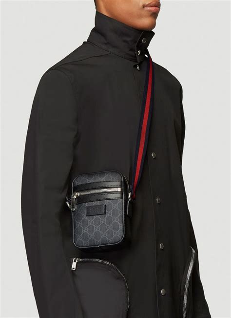 men wearing gucci crossbody|shoulder bag gucci crossbody men's.